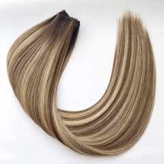 Youzi Balayage 100% Human Virgin Russian Hair No Return Hair Seamless Genius Weft Extensions