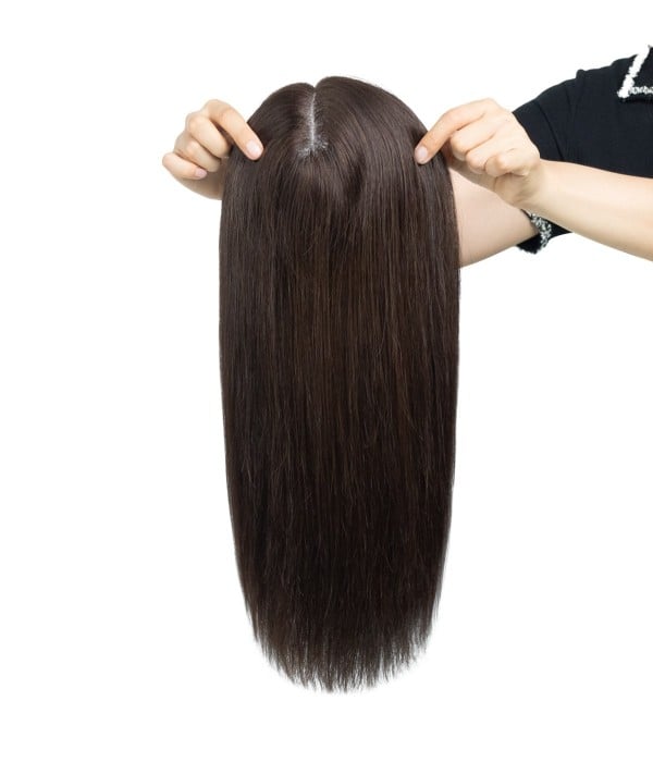 1 7" x 8" upgrade courtney mono top human hair topper | lace front | low density 1 7" x 8" upgrade courtney mono top human hair topper | lace front | low density