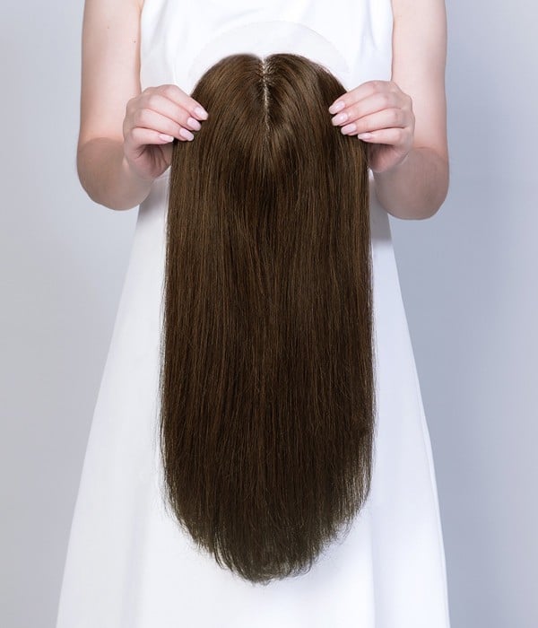 1 7" x 8" upgrade courtney mono top human hair topper | lace front | low density 1 7" x 8" upgrade courtney mono top human hair topper | lace front | low density