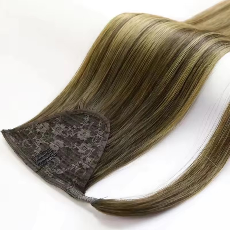 Home 1 ponytail hair natural clip in wrap around drawstring (copy)