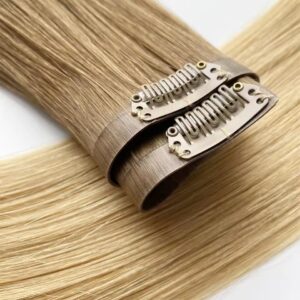 3 clip in hair extension 100% raw human hair #1b (copy)