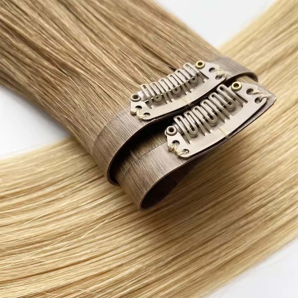 Home 3 clip in hair extension 100% raw human hair #1b (copy)