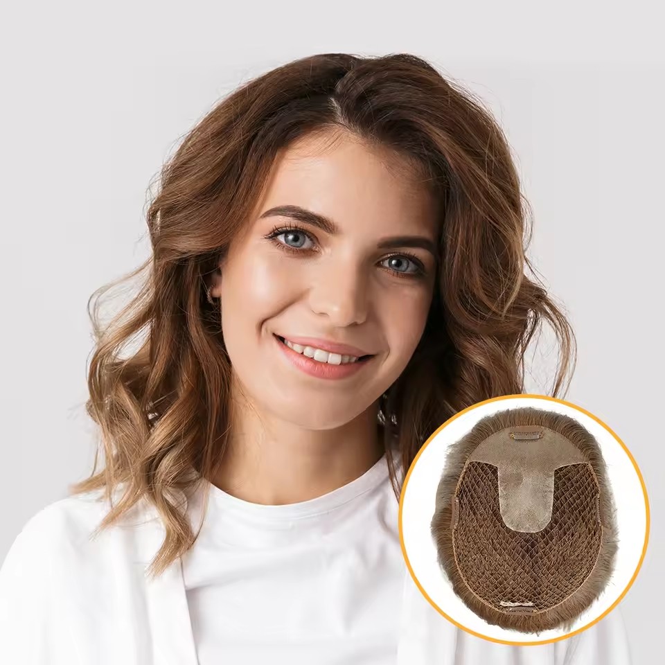 1 monofilament top+wefted hair topper blonde color long hair (copy) 1 monofilament top+wefted hair topper blonde color long hair (copy)