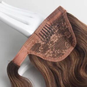 1 ponytail raw human hair wrap round ponytail hairpiece easily to wear and take off long natural (copy)