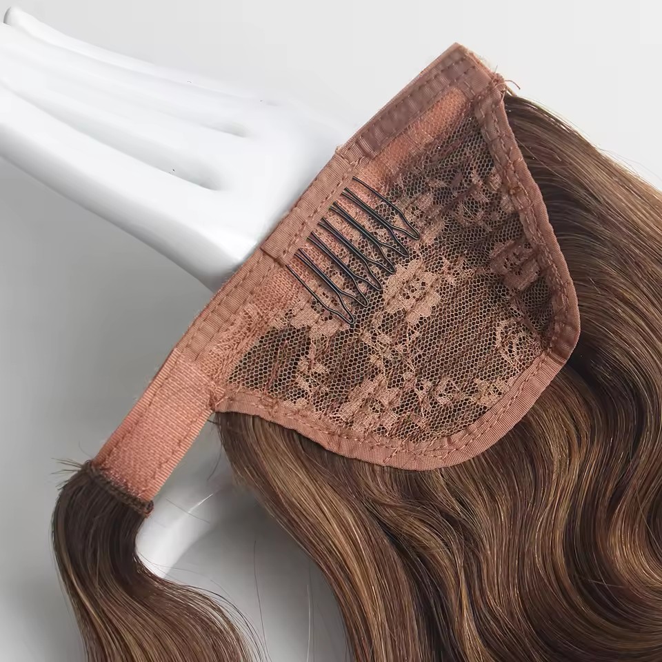 Home 1 ponytail raw human hair wrap round ponytail hairpiece easily to wear and take off long natural (copy)