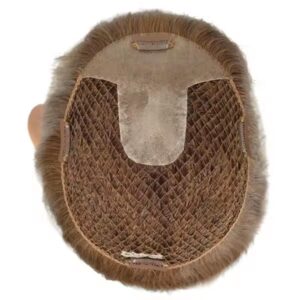 1 monofilament top+wefted hair topper blonde color long hair (copy)