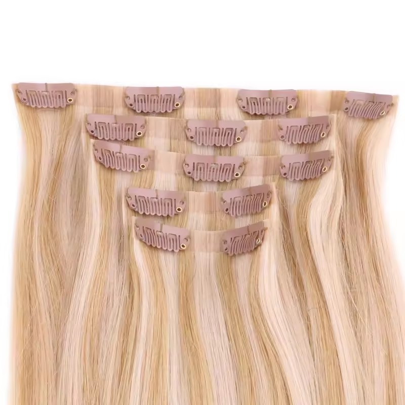 Home 3 clip in hair human extensions #1