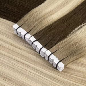 1 tape human hair extension 100% raw virgin tape in hair (copy)