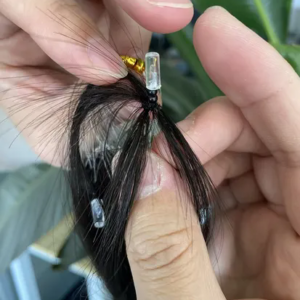 1 h6 hair extension raw human silky straight hair feathering (copy)