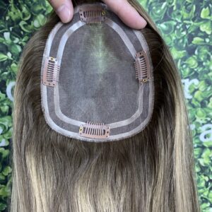 1 monofilament lace toppers #8268 5.5×6 topper virgin hair 18inch (copy)