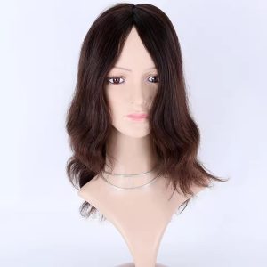 1 european human hair wig wholesale double drawn virgin hair jewish wigs natural brown color silk top wig
